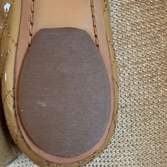 Tory Burch Gold Cap Toe Quilted Flats - Picture 5 of 11